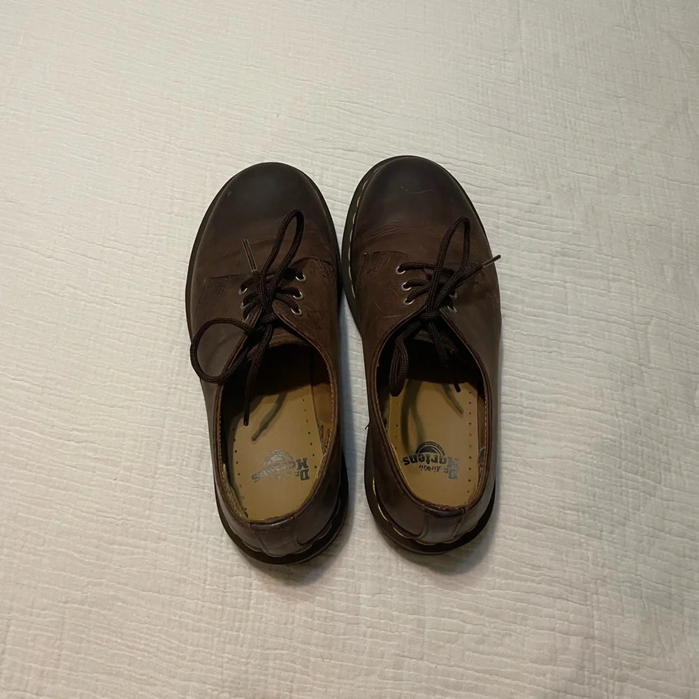Dr. Martens Brown Leather Oxfords - Picture 2 of 6